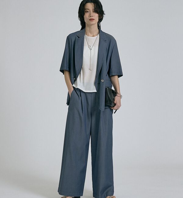 qualite「【接触冷感＆セットアップ対応】ライトデニムパンツ」|その他|