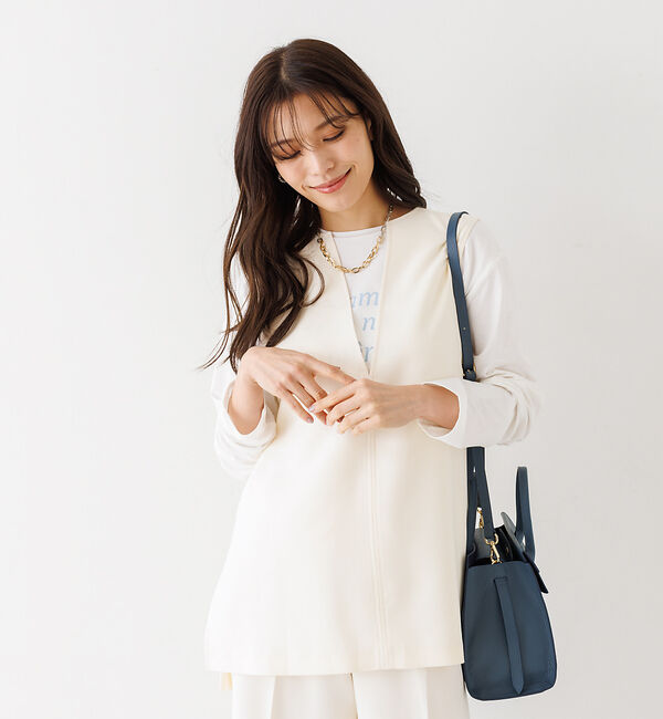 abahouse mavie「【セットアップ対応】ダブルクロスオーバーベスト」|ベスト・ジレ|