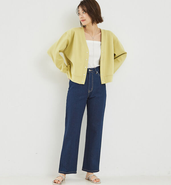 abahouse mavie「【セットアップ対応】シルキーダンボールカーディガン」|カーディガン|