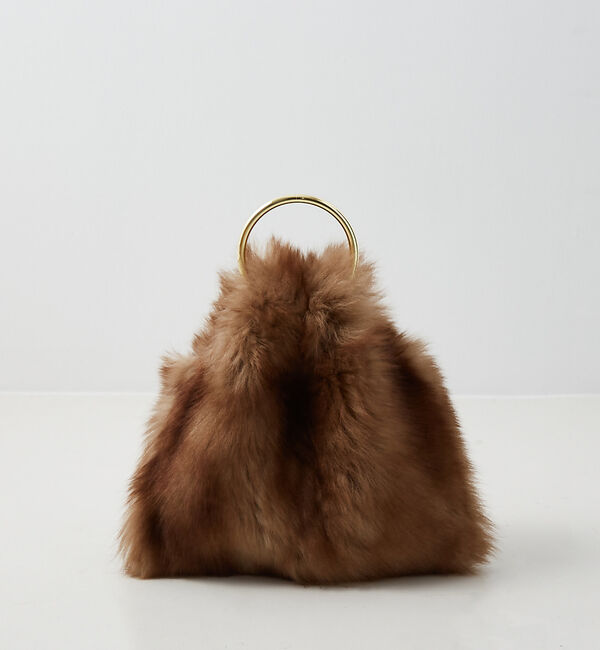 The Store by C' 「【CARUS】GOLD RING FUR BAG／ゴールドリングファーバッグ」|ハンドバッグ|