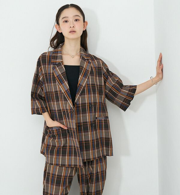 NOMINE「【セットアップ対応】ハーフスリーブ チェック ジャケット」|その他|