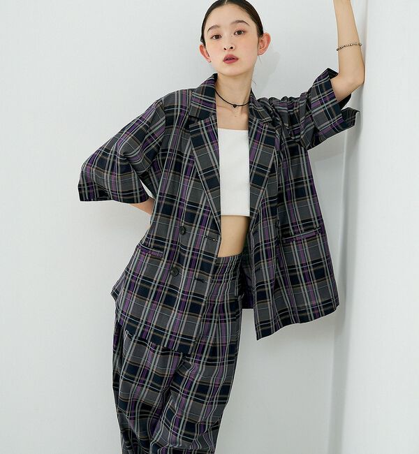 NOMINE「【セットアップ対応】ハーフスリーブ チェック ジャケット」|その他|