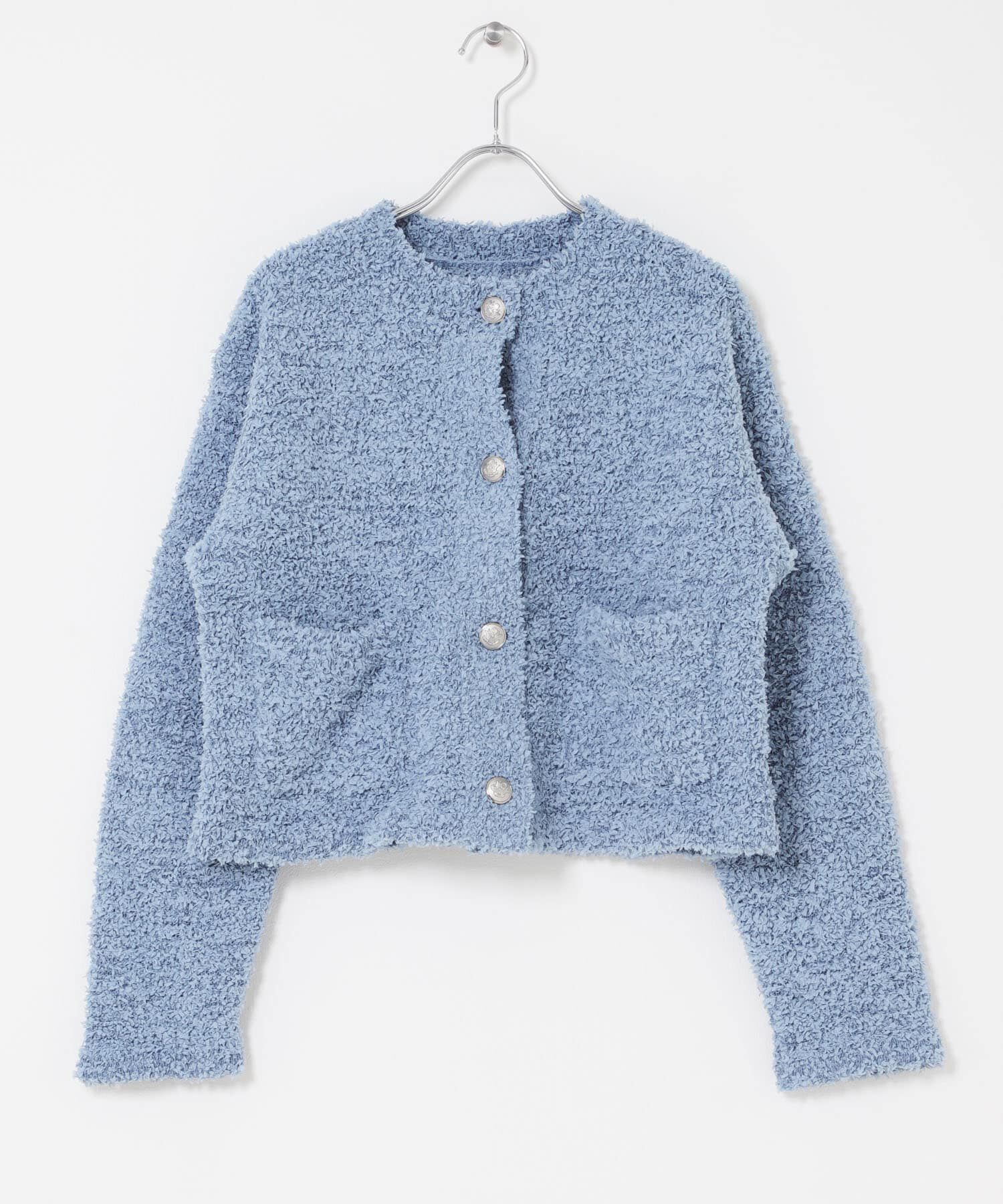 URBAN RESEARCH ROSSO「ニットツイードショートカーディガン」|カーディガン|