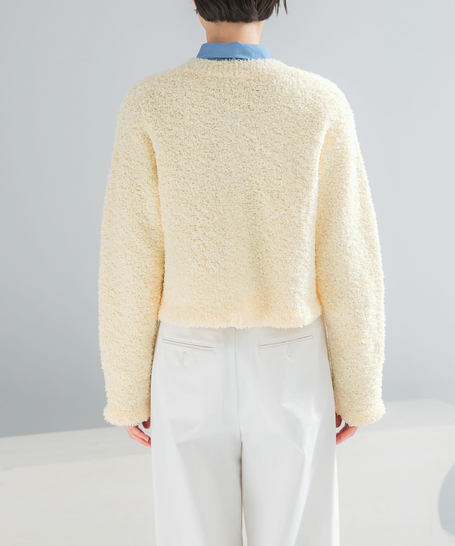 URBAN RESEARCH ROSSO「ニットツイードショートカーディガン」|カーディガン|