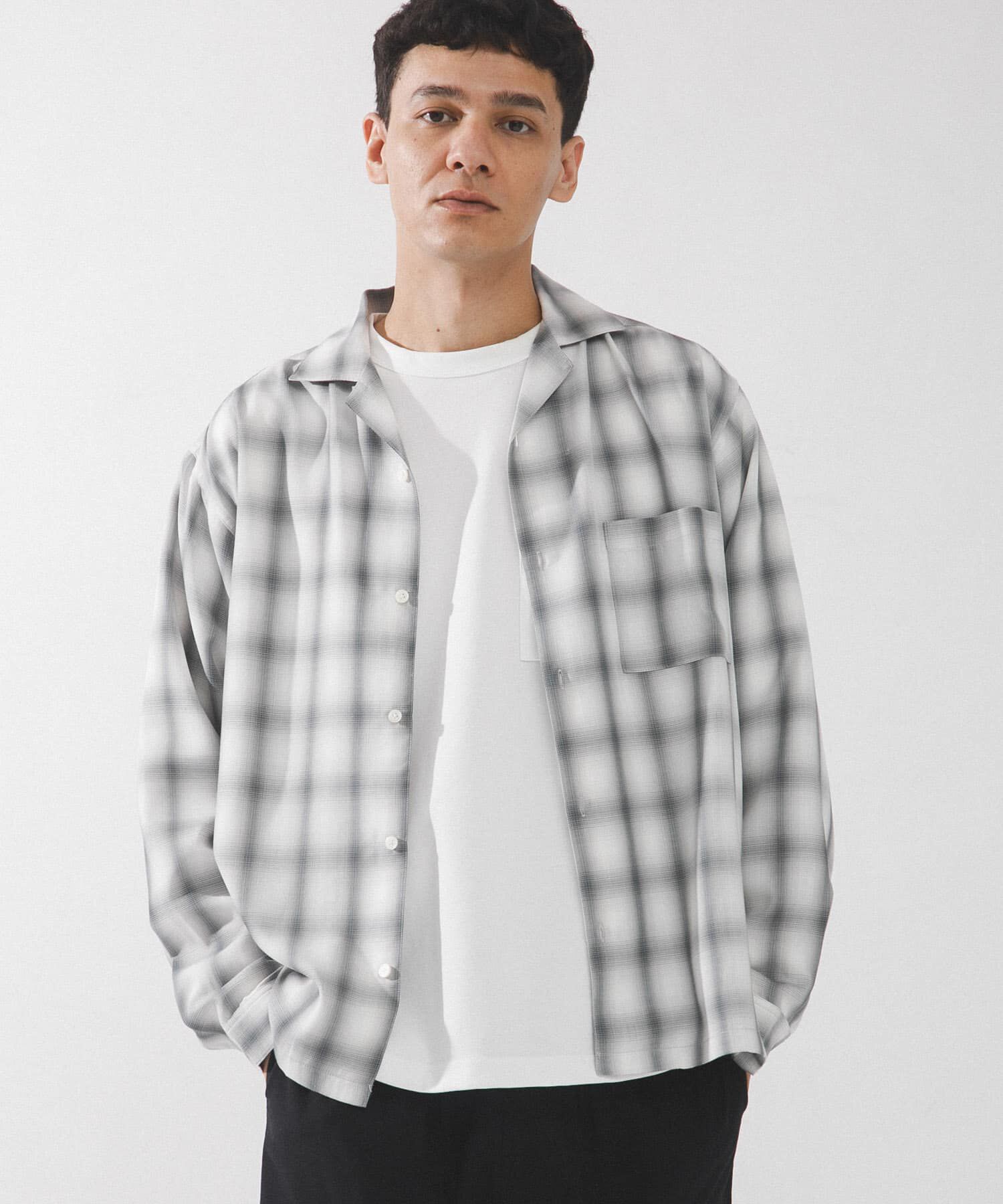 Sonny Label 「オンブレチェックロングスリーブシャツ」|シャツ・ブラウス|ホワイト系その他