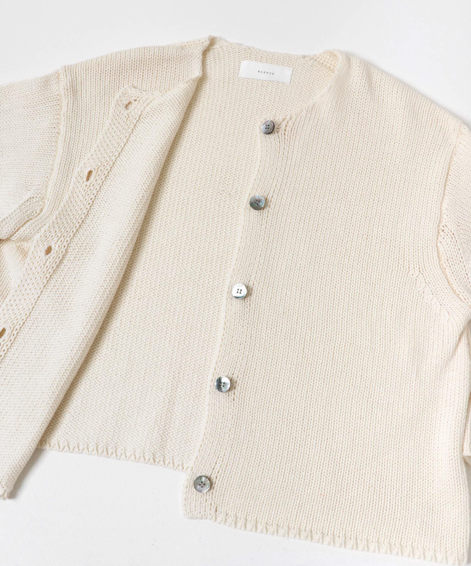 かぐれ「コットンローゲージショートカーディガン」|カーディガン|