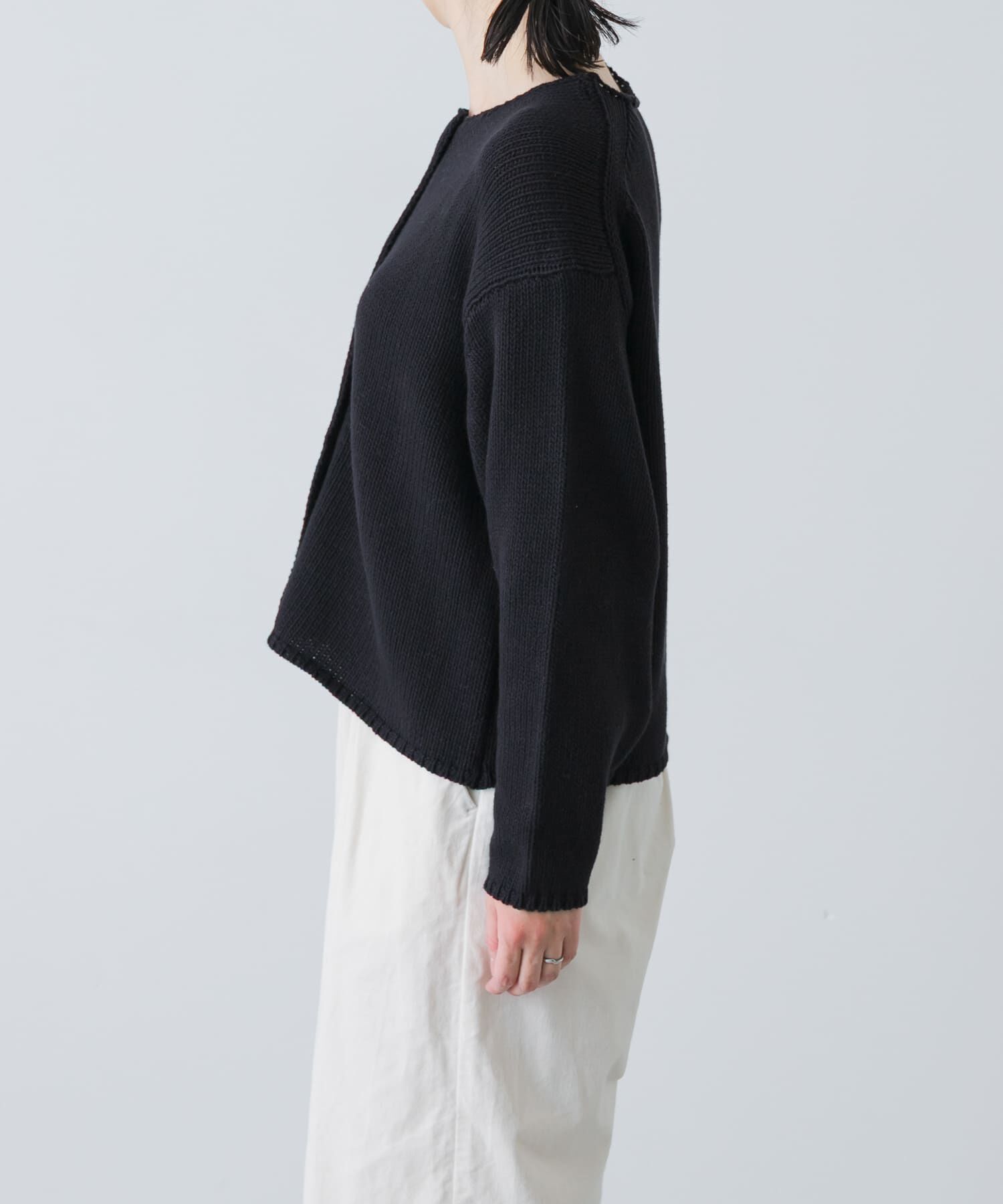 かぐれ「コットンローゲージショートカーディガン」|カーディガン|