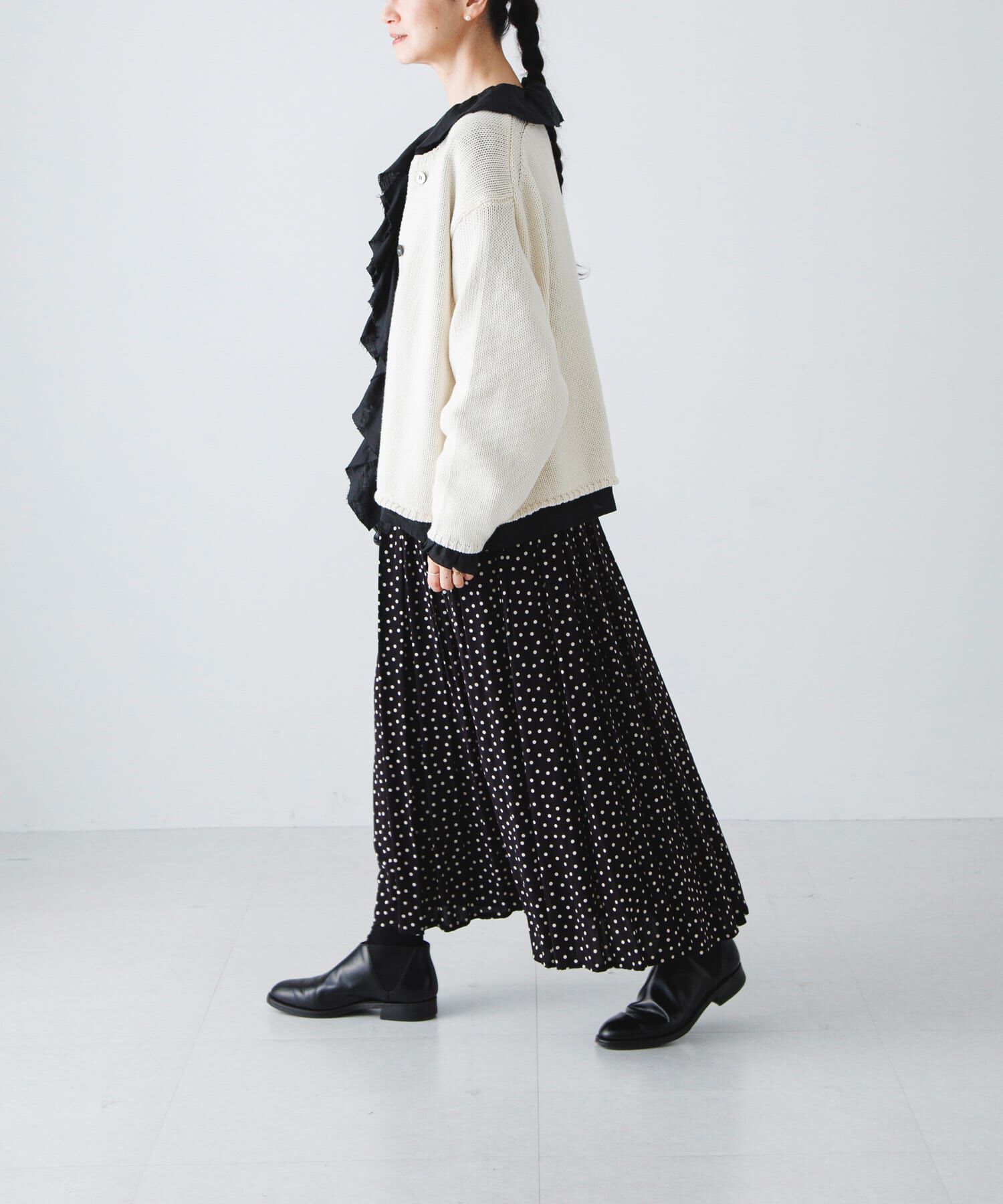 かぐれ「ドットギャザースカート」|スカート|