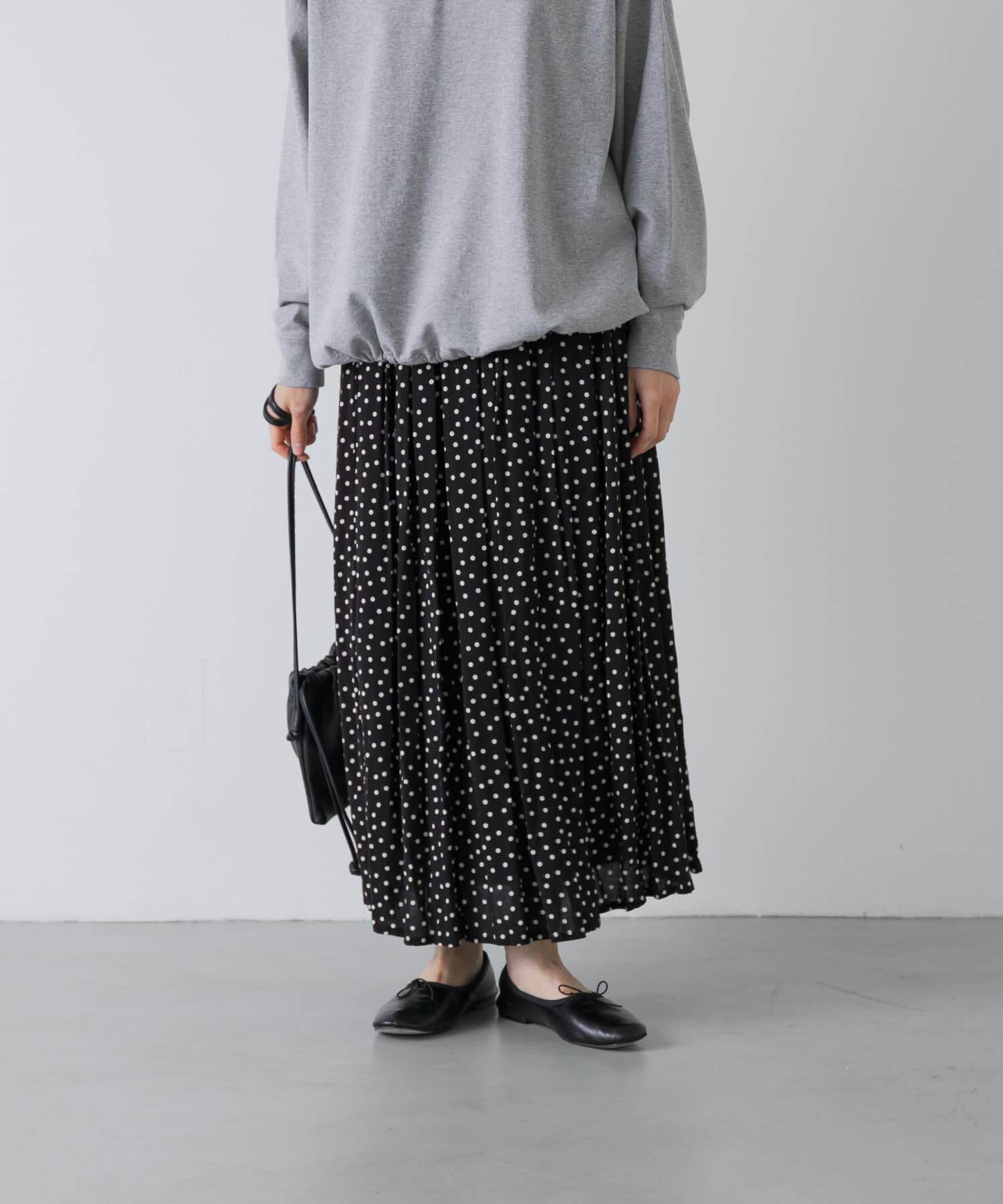 かぐれ「ドットギャザースカート」|スカート|