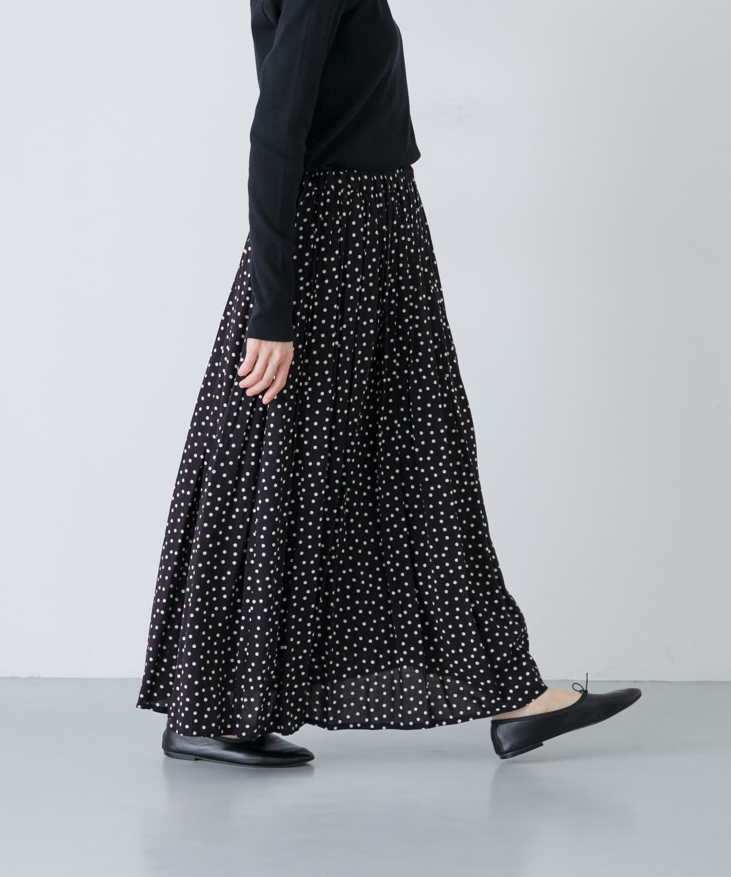 かぐれ「ドットギャザースカート」|スカート|