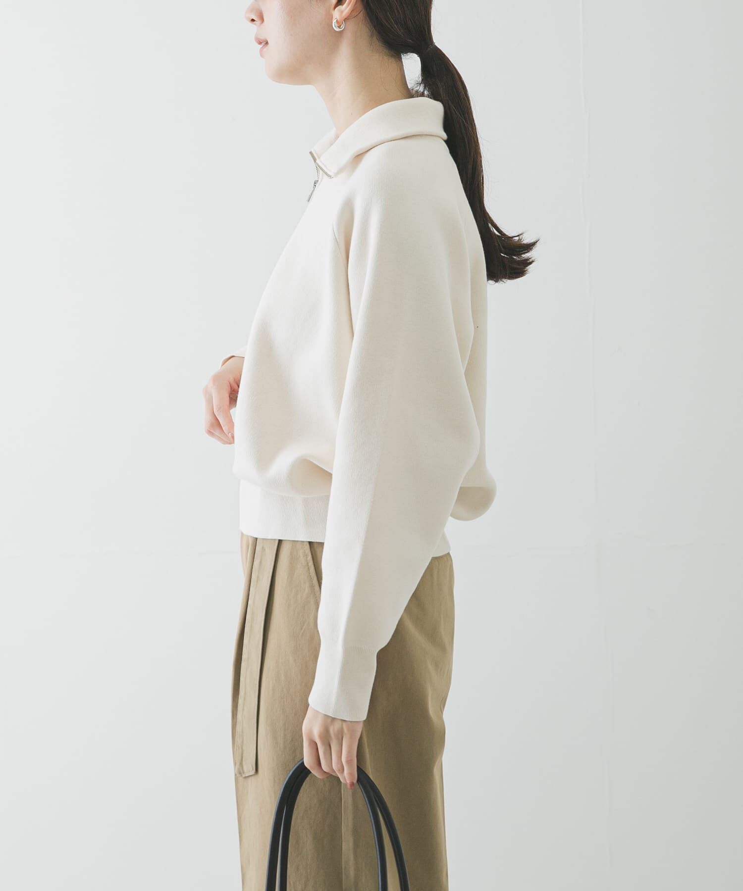 URBAN RESEARCH「ハーフジップスウェットニット」|スウェット・ジャージ|