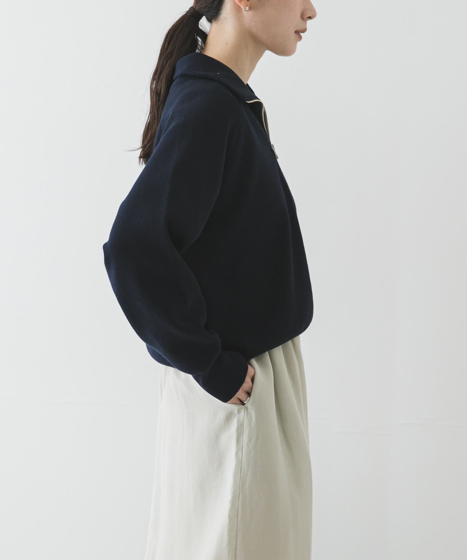 URBAN RESEARCH「ハーフジップスウェットニット」|スウェット・ジャージ|