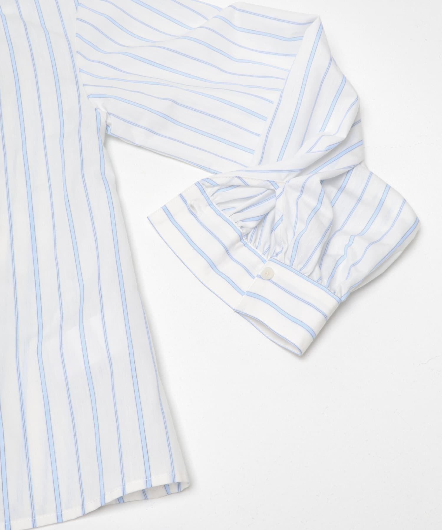 URBAN RESEARCH DOORS「ストライプリボンフレアブラウス」|シャツ・ブラウス|