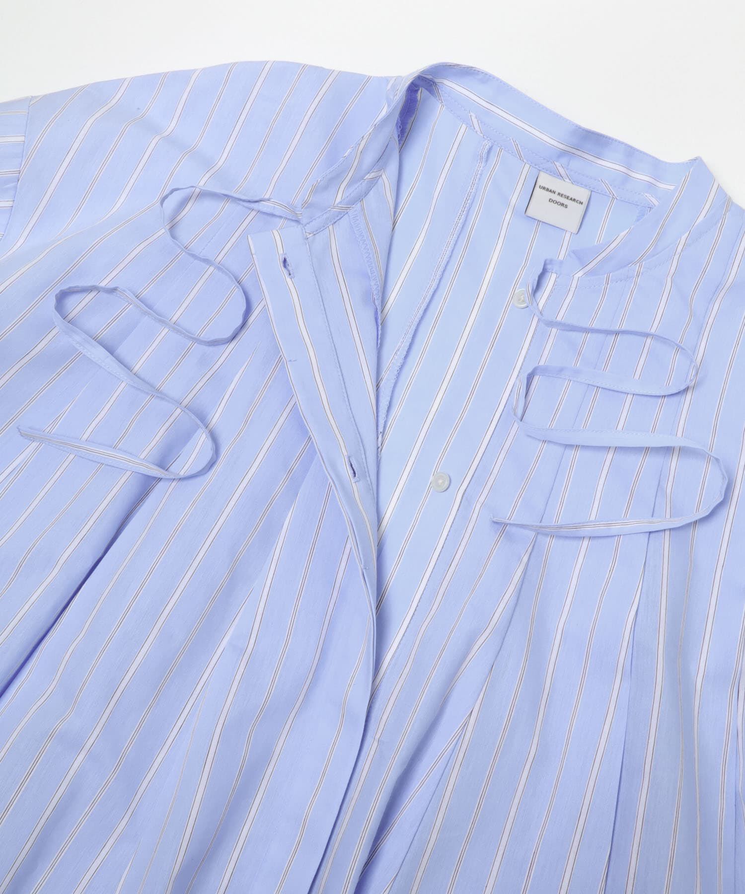 URBAN RESEARCH DOORS「ストライプリボンフレアブラウス」|シャツ・ブラウス|