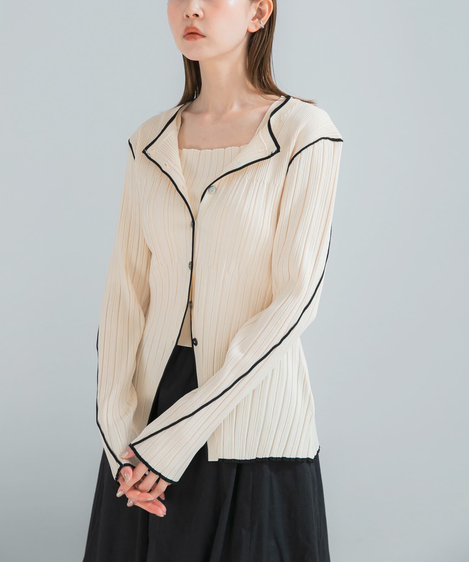 URBAN RESEARCH ROSSO「ELENDEEK　BI COLOR ENSEMBLE KNIT」|ニット・セーター|アイボリー