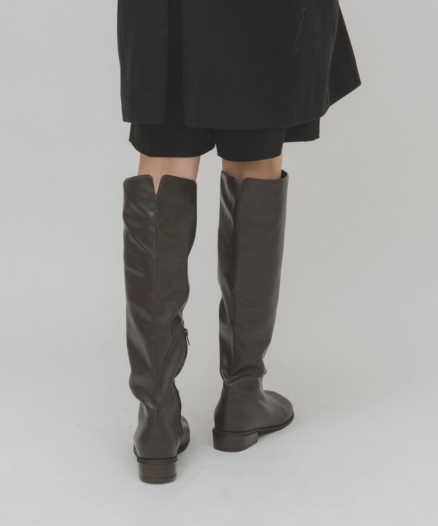  「プランプトゥロングブーツ」|ショートブーツ|