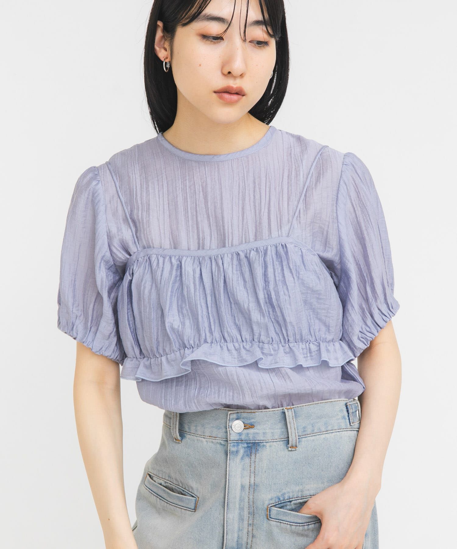  「ブラトップビスチェSETブラウス」|シャツ・ブラウス|