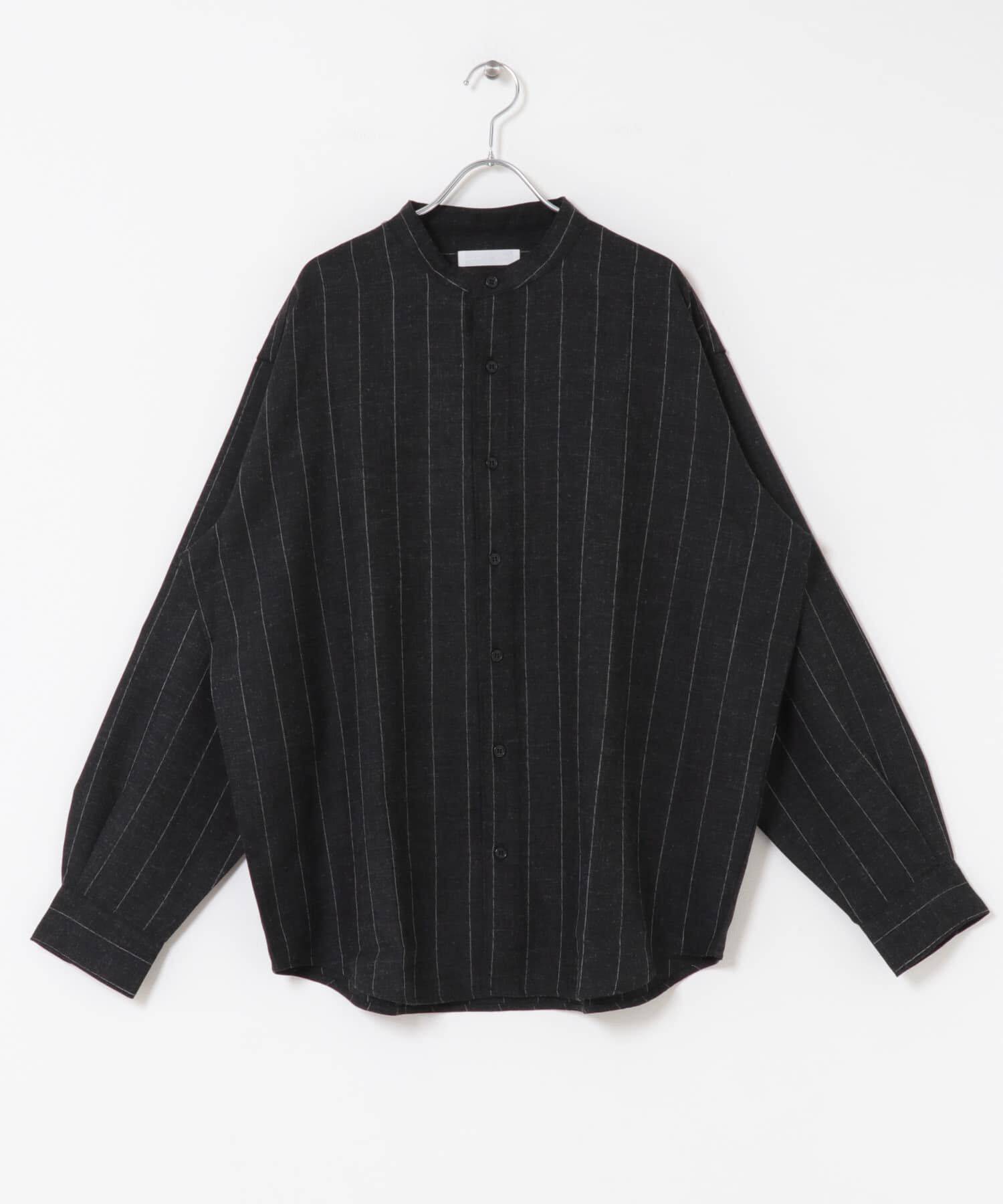 SENSE OF PLACE by URBAN RESEARCH「ウールタッチストライプバンドカラーシャツ」|シャツ・ブラウス|