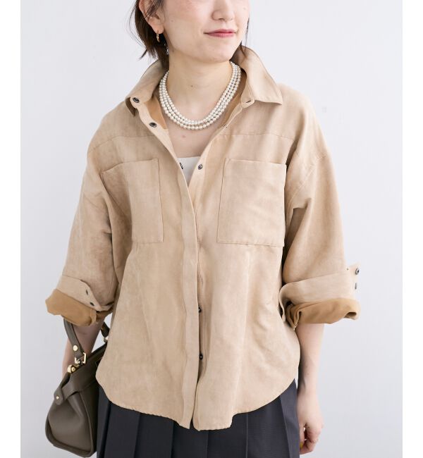  「合皮ポケットオーバーシャツ」|シャツ・ブラウス|