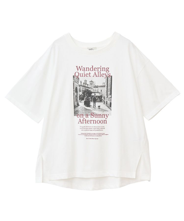 earth music&ecology「アソートプリントレギュラースリットTee」|Tシャツ・カットソー|
