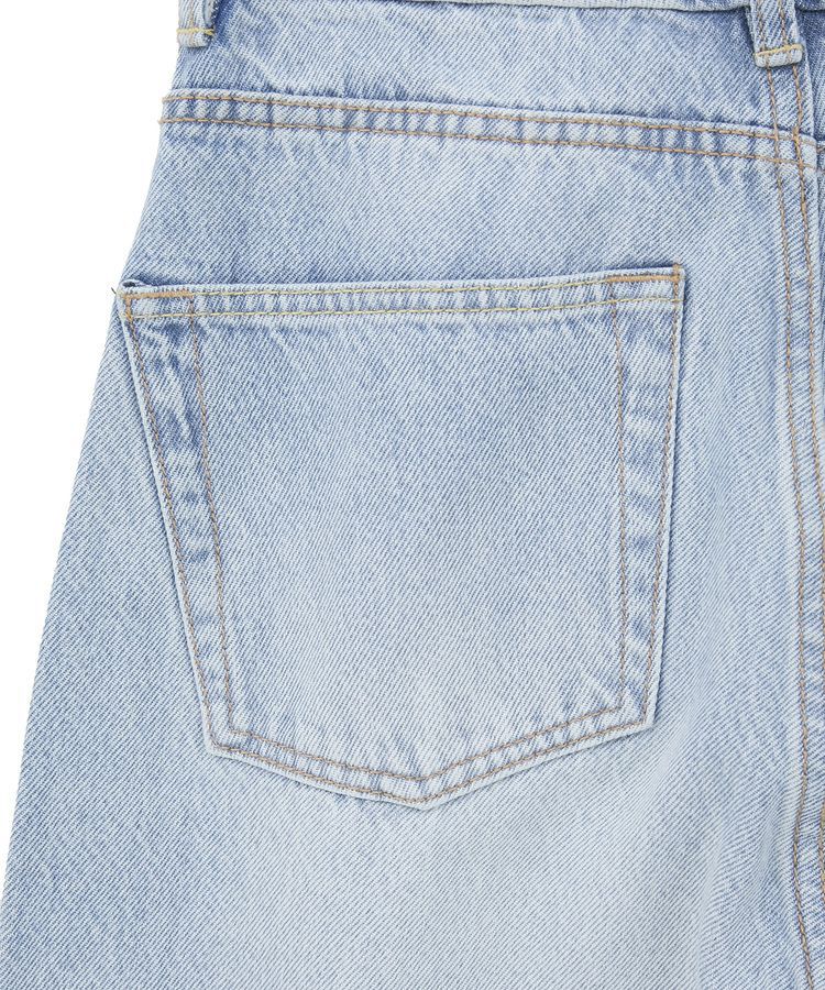 earth music&ecology「セルフカットワイドデニムパンツ」|デニム|