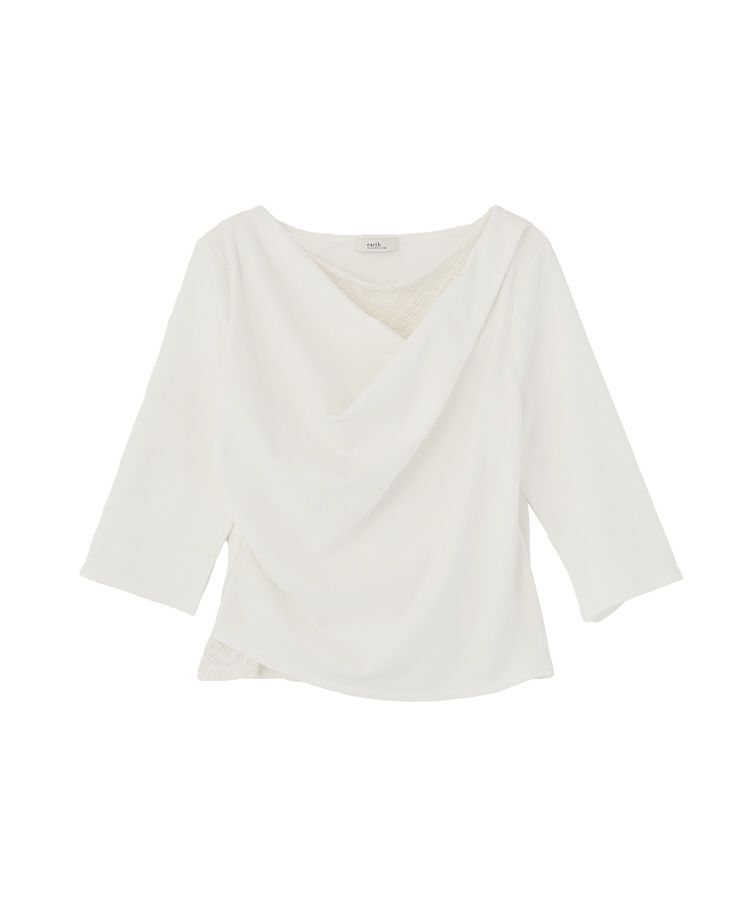 earth music&ecology「レースレイヤードドレーププルオーバー」|Tシャツ・カットソー|