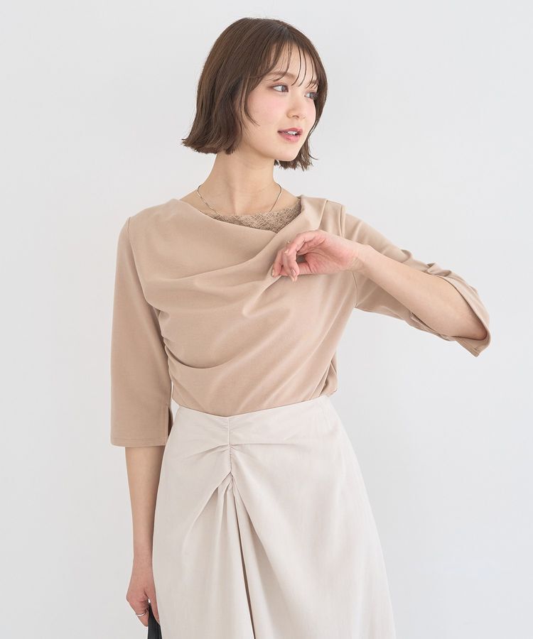 earth music&ecology「レースレイヤードドレーププルオーバー」|Tシャツ・カットソー|