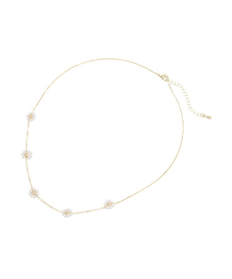 earth music&ecology「ビーズフラワーネックレス」|ネックレス|