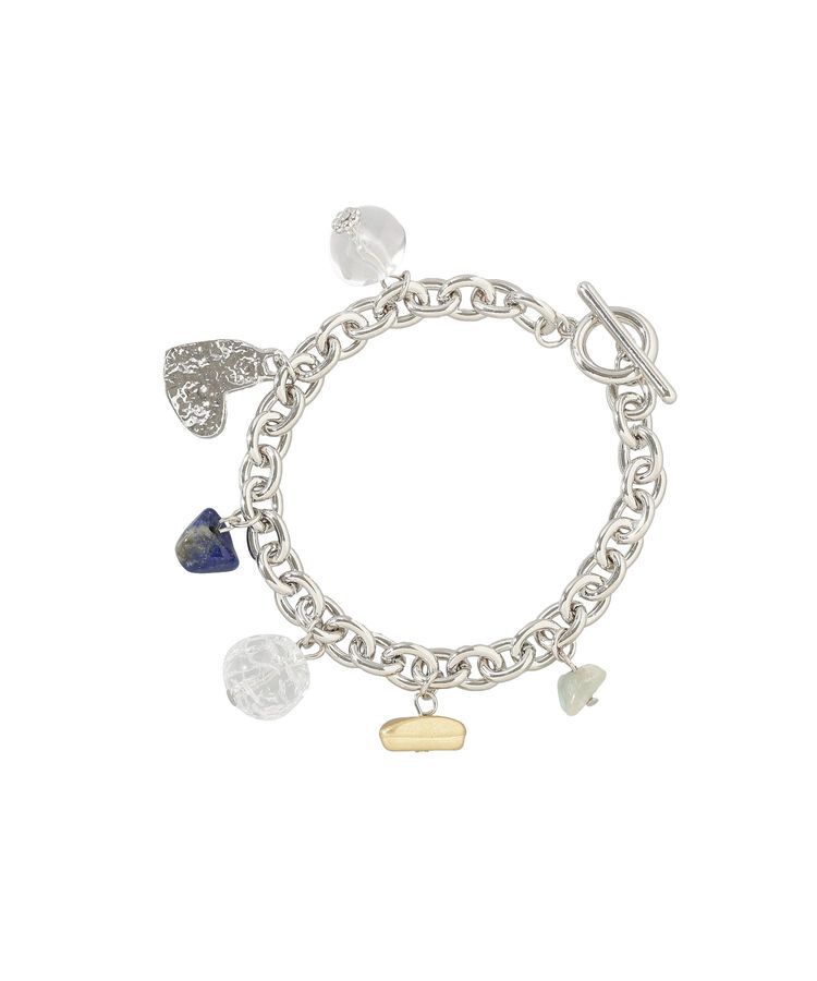 earth music&ecology「ストーンMIXチャームブレスレット」|ブレスレット・バングル|