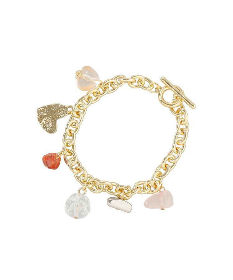 earth music&ecology「ストーンMIXチャームブレスレット」|ブレスレット・バングル|