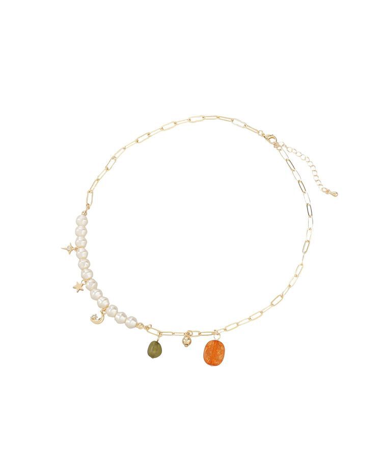 earth music&ecology「パールMIXチャームネックレス」|ネックレス|