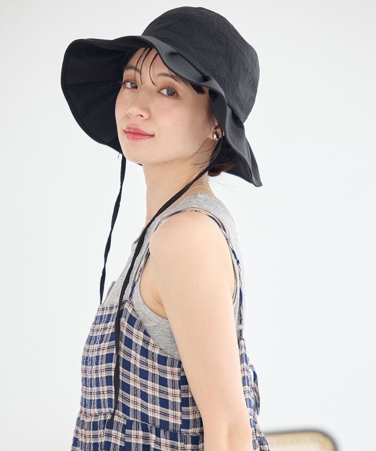earth music&ecology「【UVカット】タックハット」|その他|Black