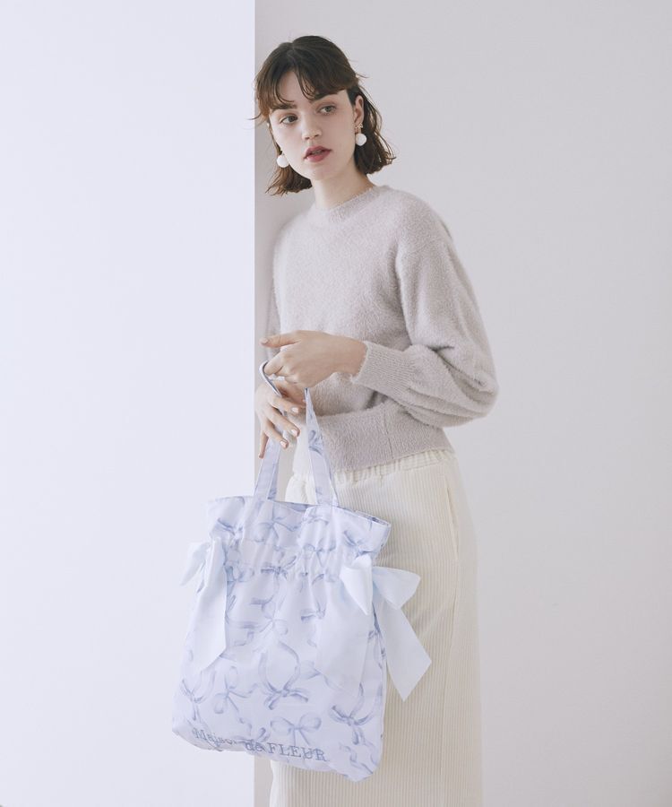 Maison de FLEUR「《一部店舗限定》リボン柄ダブルリボントートバッグ」|トートバッグ|
