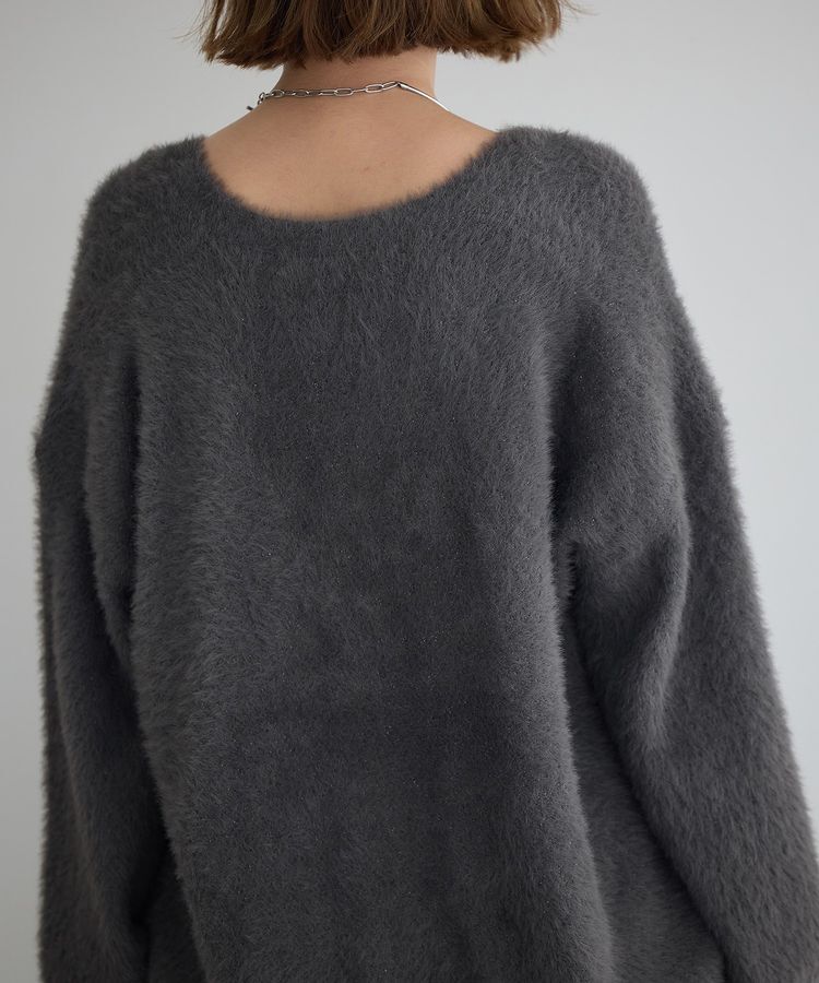 YECCA VECCA「ラメシャギーカーディガン」|カーディガン|