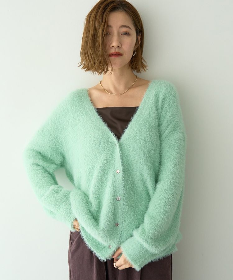 YECCA VECCA「ラメシャギーカーディガン」|カーディガン|Mint