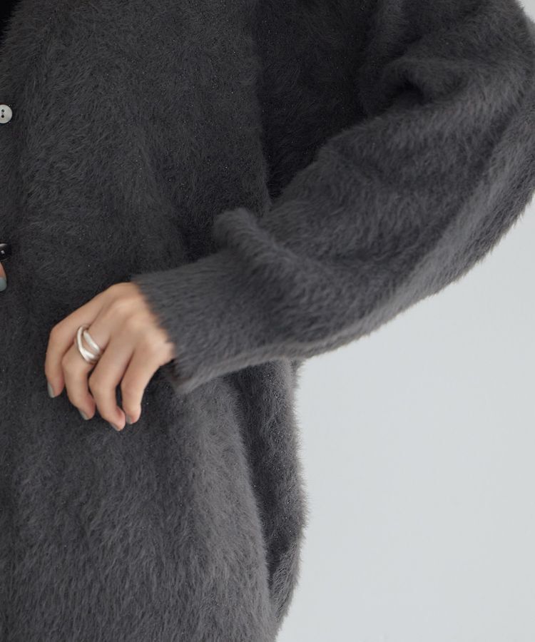 YECCA VECCA「ラメシャギーカーディガン」|カーディガン|