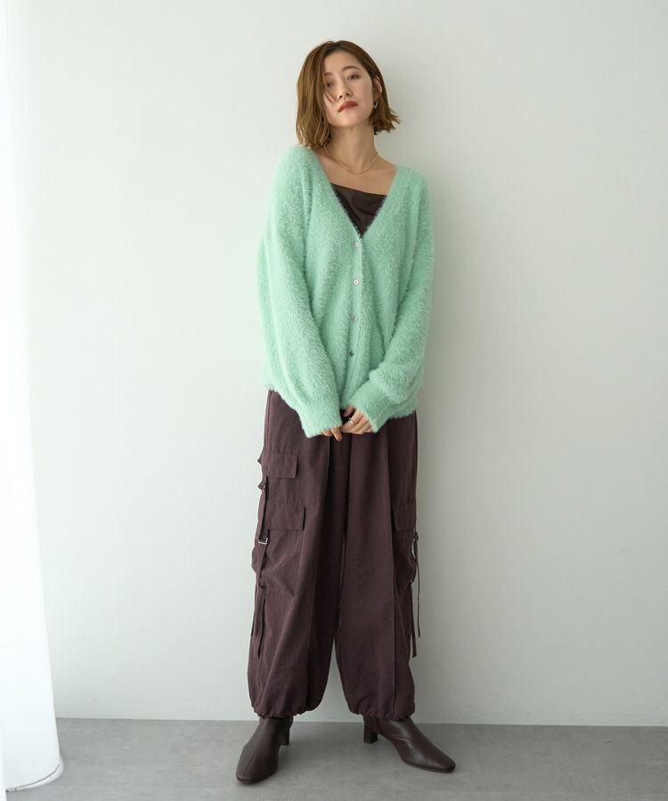 YECCA VECCA「ラメシャギーカーディガン」|カーディガン|