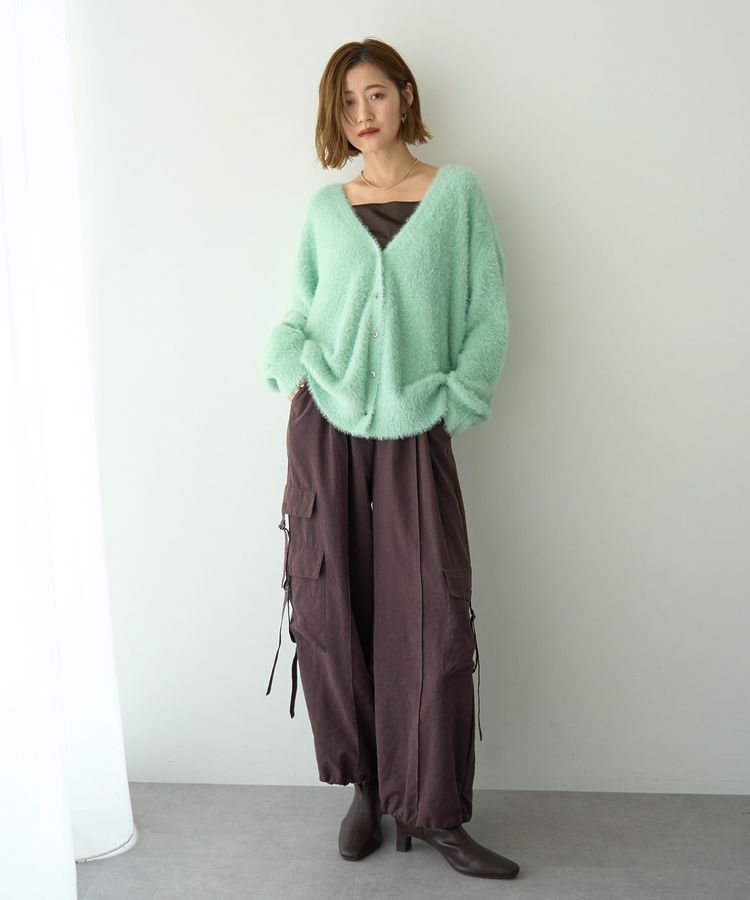 YECCA VECCA「ラメシャギーカーディガン」|カーディガン|