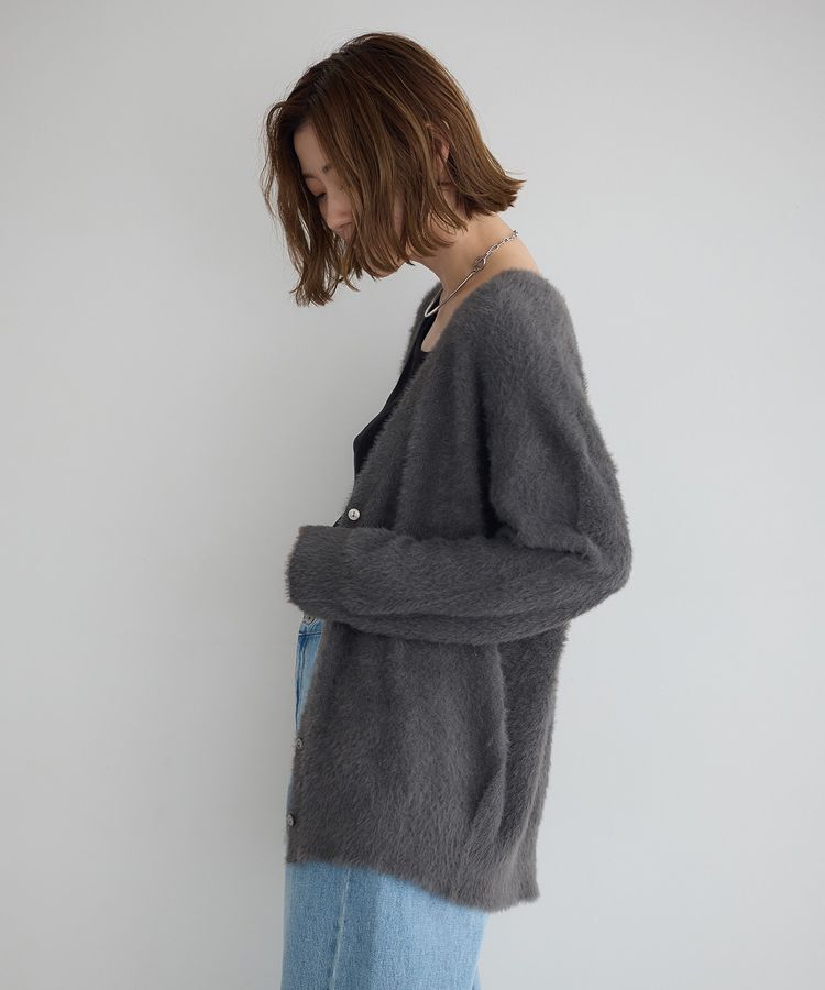 YECCA VECCA「ラメシャギーカーディガン」|カーディガン|