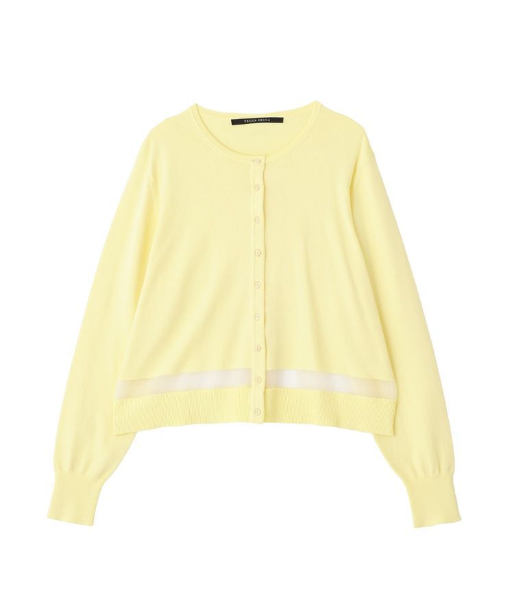 YECCA VECCA「シアーMIXカーディガン」|カーディガン|