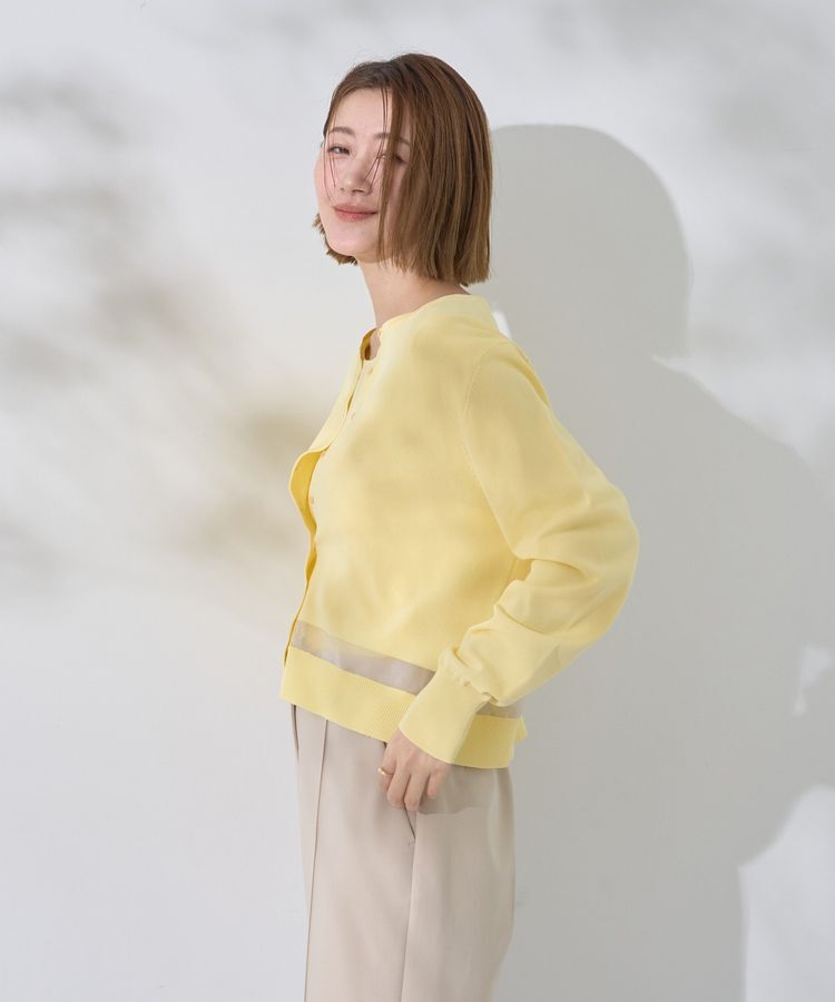 YECCA VECCA「シアーMIXカーディガン」|カーディガン|