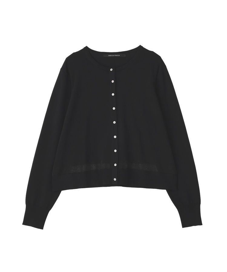 YECCA VECCA「シアーMIXカーディガン」|カーディガン|