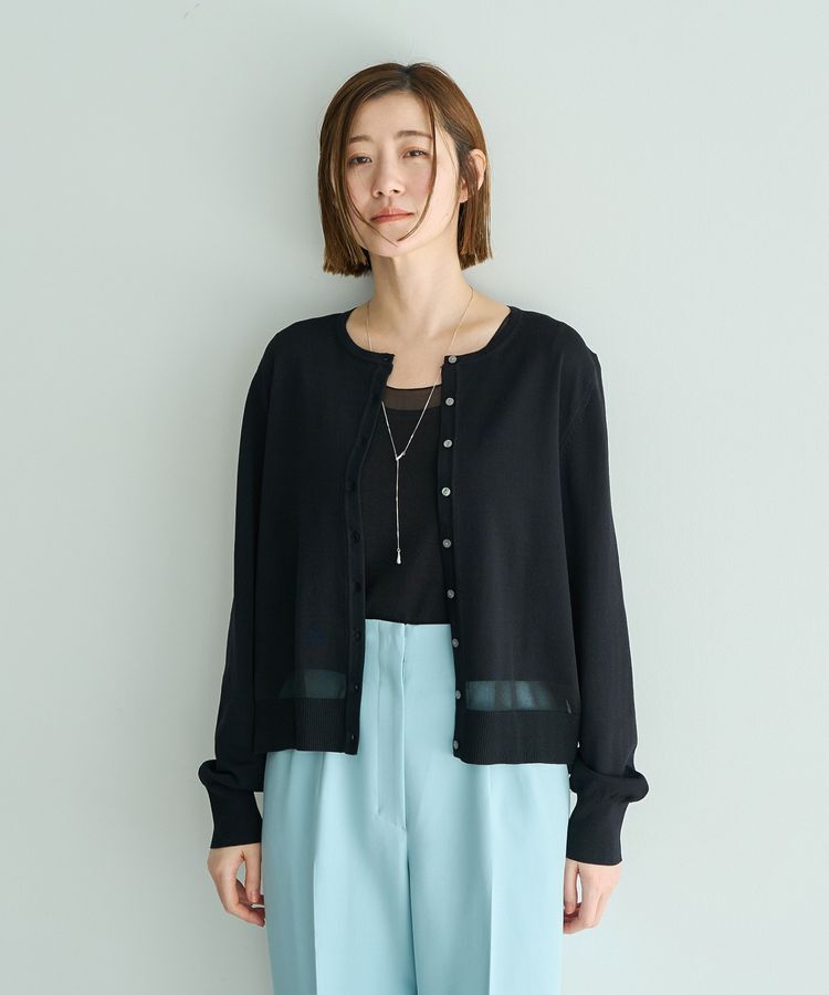 YECCA VECCA「シアーMIXカーディガン」|カーディガン|