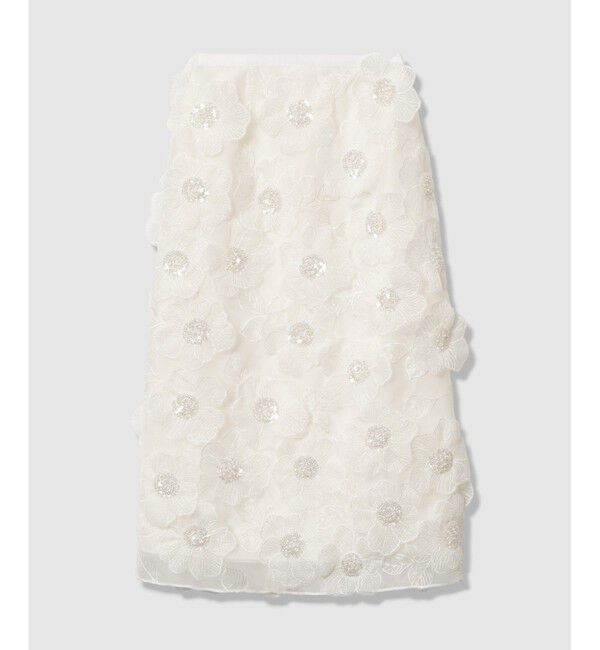 LOULOU WILLOUGHBY「【LOULOU WILLOUGHBY】オーガンフラワータイトスカート」|タイト|