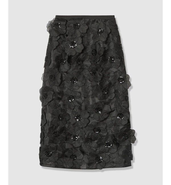 LOULOU WILLOUGHBY「【LOULOU WILLOUGHBY】オーガンフラワータイトスカート」|タイト|