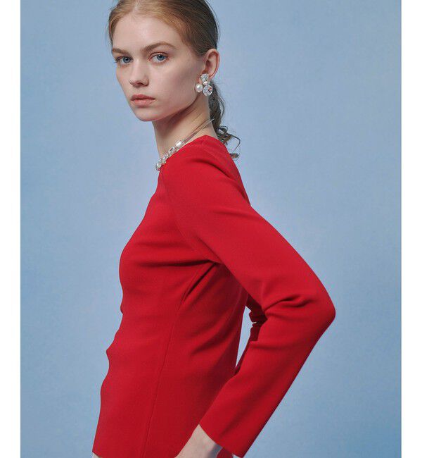 LOULOU WILLOUGHBY「【LOULOU WILLOUGHBY】ドレープアシメプルオーバー」|ニット・セーター|