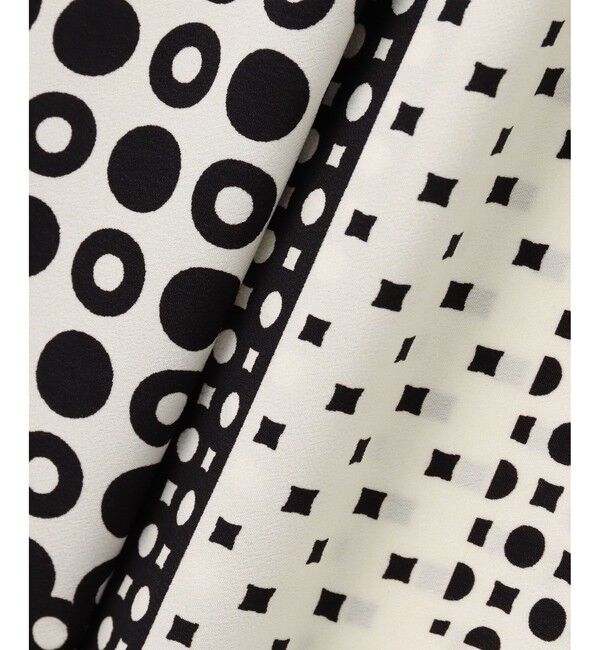 allureville「幾何プリントボウタイブラウス」|シャツ・ブラウス|