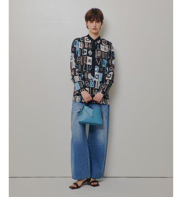 allureville「パッチワークプリントボウブラウス」|シャツ・ブラウス|