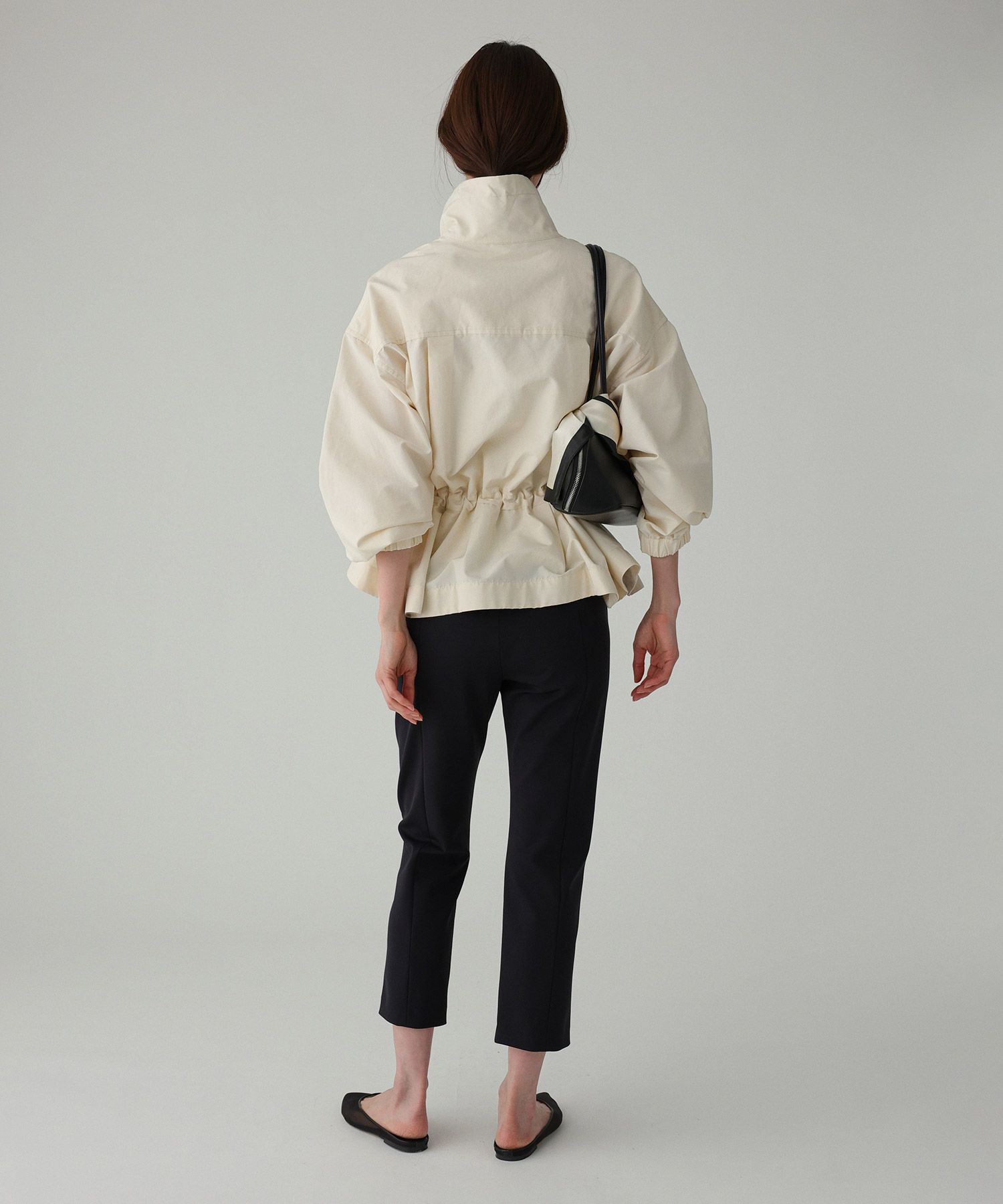 BABYLONE「撥水ナイロンペプラムブルゾン」|ブルゾン・スタジャン|