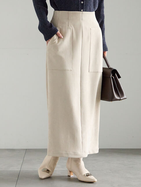 Te chichi「スウェードタイトスカート」|スカート|ライトベージュ